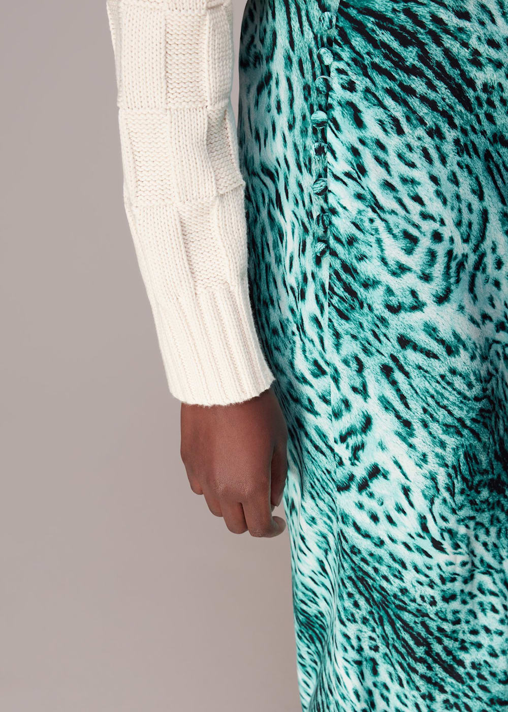 Whistles brushed leopard dress hot sale